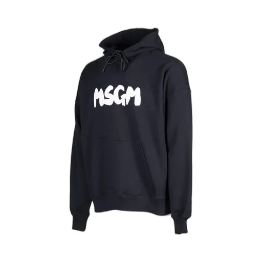 Msgm Logo Printed Drawstring Hoodie