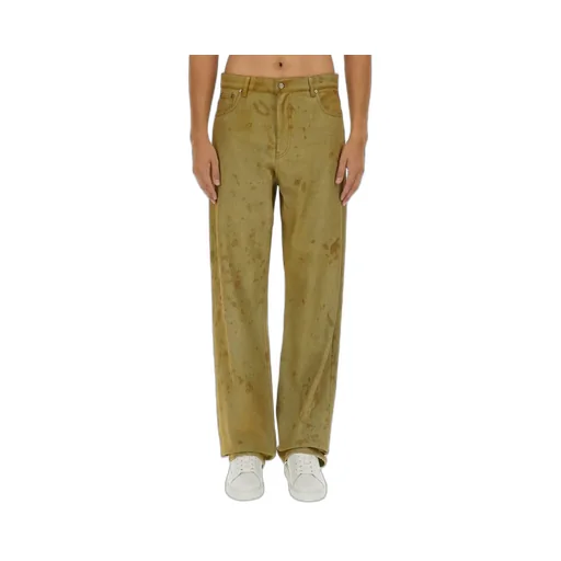 Msgm Logo-Patch Tie-Dyed Printed Jeans