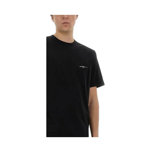 Msgm Logo Embroidered Jersey T-Shirt
