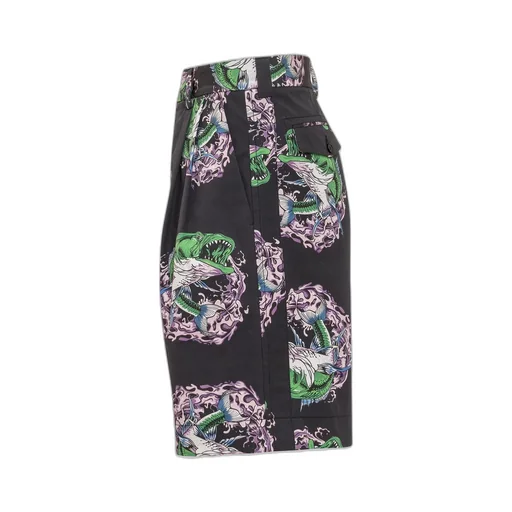Msgm Graphic Printed Knee-Length Shorts
