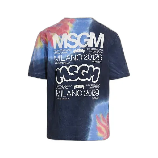 Msgm Tie-Dyed Crewneck T-Shirt