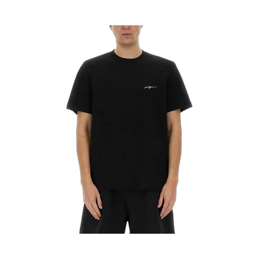 Msgm Logo Embroidered Jersey T-Shirt