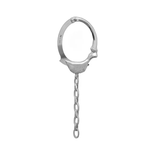 Bone Shaped Handcuffs Bracelet.-S- / Sil