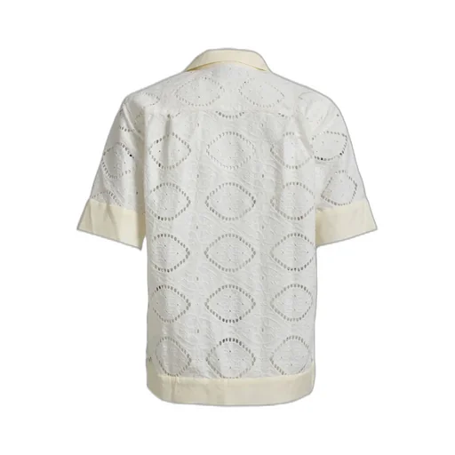 Crochet Button-Down Shirts / Wht