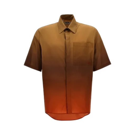 Msgm Gradient Effect Short-Sleeved Shirt