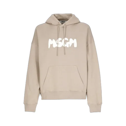 Msgm Logo Printed Drawstring Hoodie