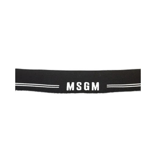 Msgm Logo Waistband Straight Leg Trousers