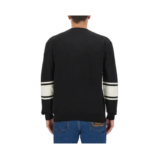 Msgm V-Neck Logo Embroidered Cardigan
