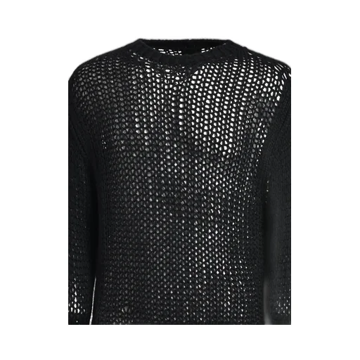 Oversized Ls Round Neck / Black