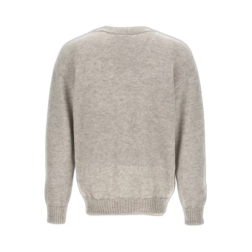 Msgm Logo Embroidered Knitted Jumper