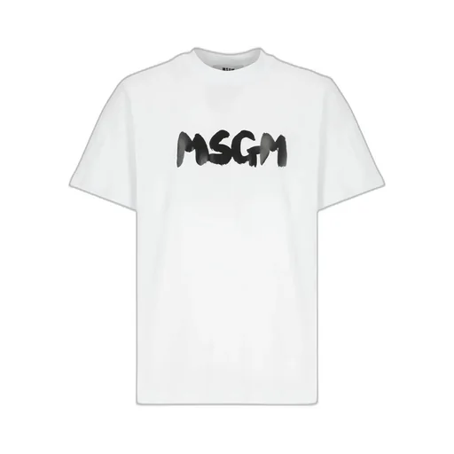 Msgm Logo-Printed Crewneck T-Shirt