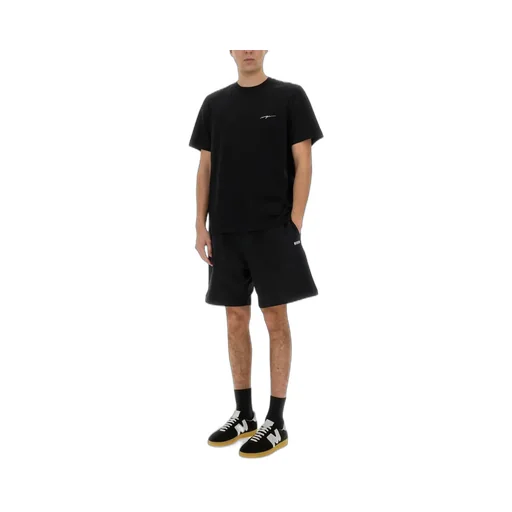 Msgm Logo Embroidered Jersey T-Shirt