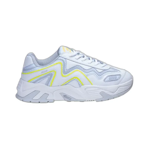 Msgm Round Toe Lace-Up Sneakers