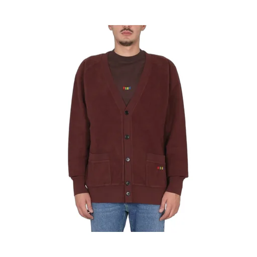 Msgm V-Neck Knitted Cardigan