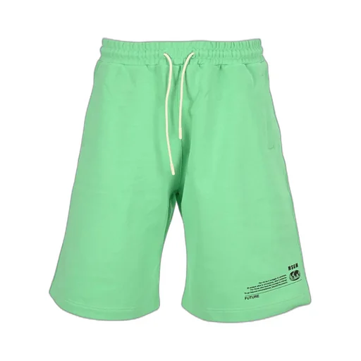 Msgm Logo Printed Drawstring Shorts