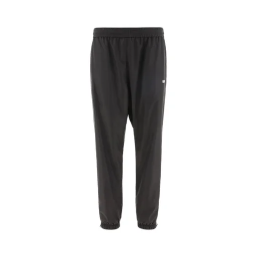 Msgm Logo Printed Elastic Waist Pants