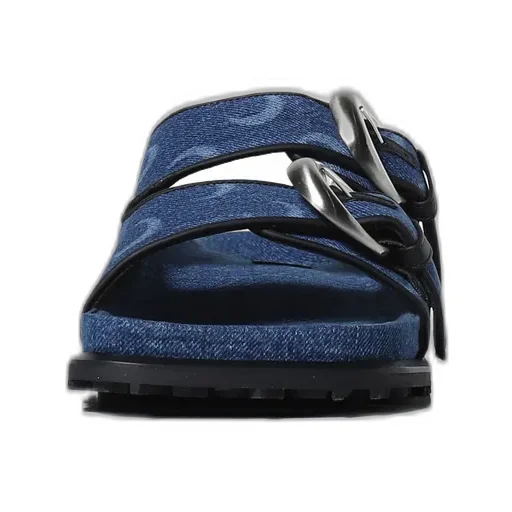 Regenerated Deadstock Denim Ms Ground Sandal / Blu Laser+Wash