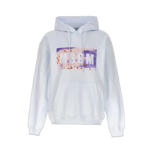 Msgm Logo Printed Drawstring Hoodie