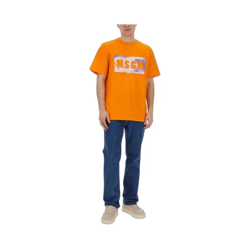 Msgm Logo-Printed Crewneck T-Shirt