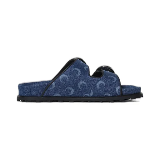 Regenerated Deadstock Denim Ms Ground Sandal / Blu Laser+Wash
