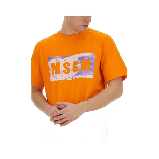 Msgm Logo-Printed Crewneck T-Shirt