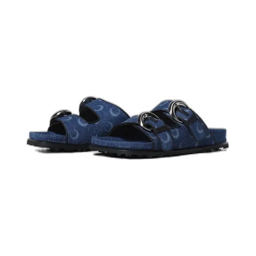 Regenerated Deadstock Denim Ms Ground Sandal / Blu Laser+Wash