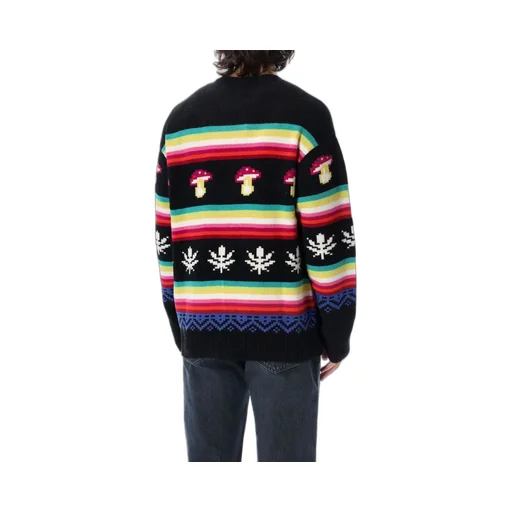 Msgm Patterned Jacquard Knitted Jumper