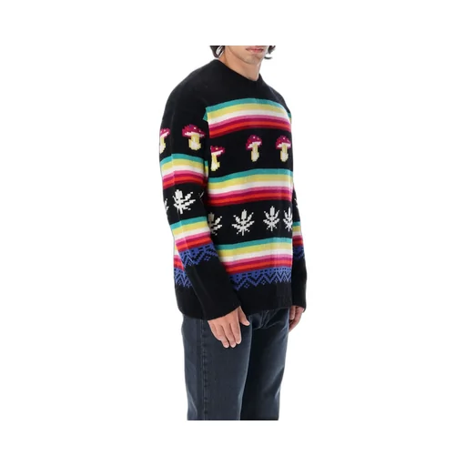 Msgm Patterned Jacquard Knitted Jumper