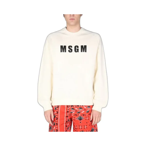 Msgm Logo Printed Crewneck Sweatshirt