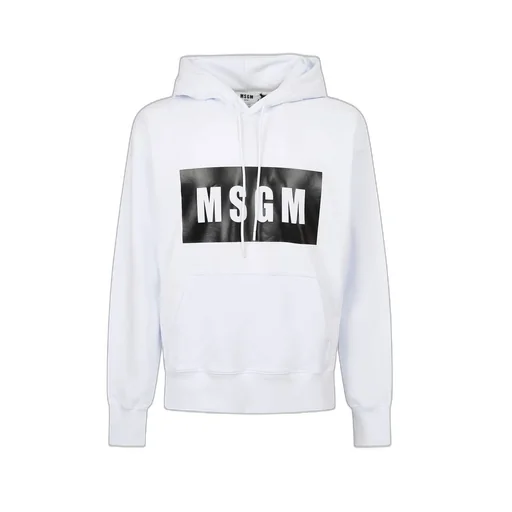 Msgm Logo Printed Drawstring Hoodie