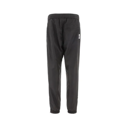 Msgm Logo Printed Elastic Waist Pants