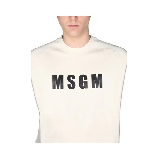 Msgm Logo Printed Crewneck Sweatshirt