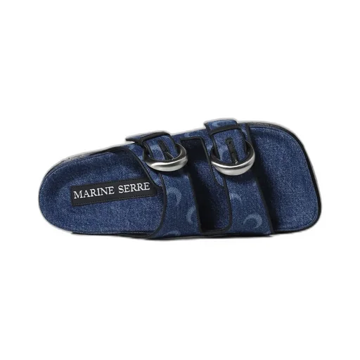 Regenerated Deadstock Denim Ms Ground Sandal / Blu Laser+Wash