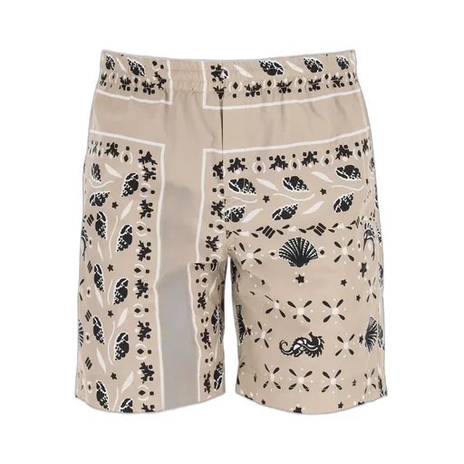 Msgm Paisley Printed Elasticated Waist Shorts
