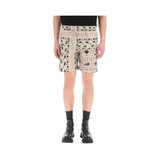 Msgm Paisley Printed Elasticated Waist Shorts