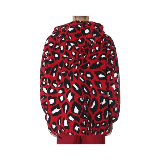 Msgm Animal Print Hooded Sweater