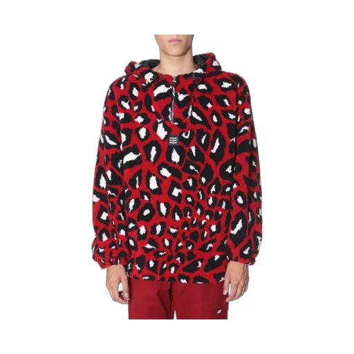 Msgm Animal Print Hooded Sweater