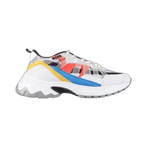 Msgm Panelled Lace-Up Sneakers