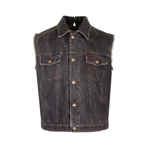 Magliano Raw-Cut Detailed Sleeveless Denim Vest