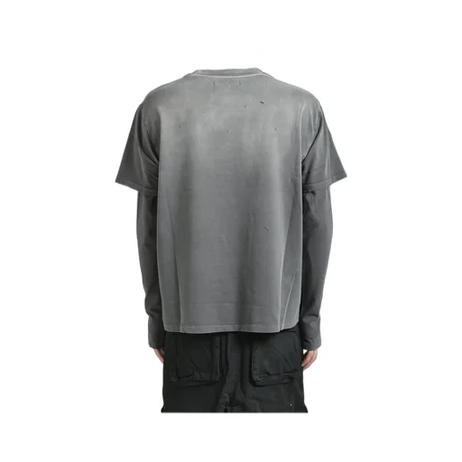 Sun Faded Double Layer Tee / Washed Blk
