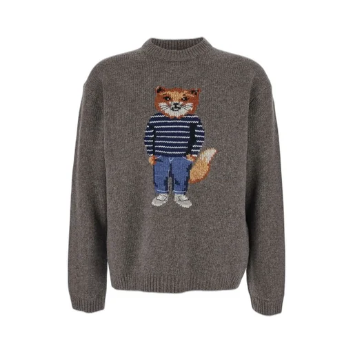 Maison Kitsuné Long Sleeved Crewneck Sweatshirt