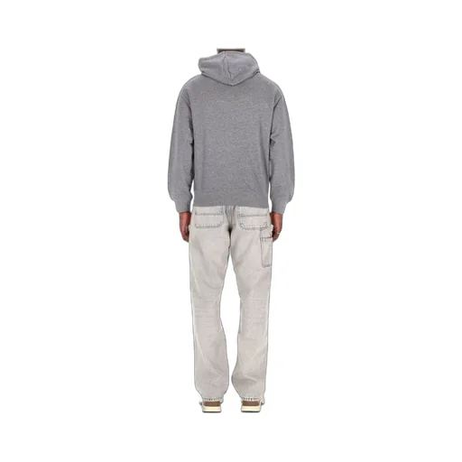 Maison Kitsuné Logo Embroidered Drawstring Hoodie