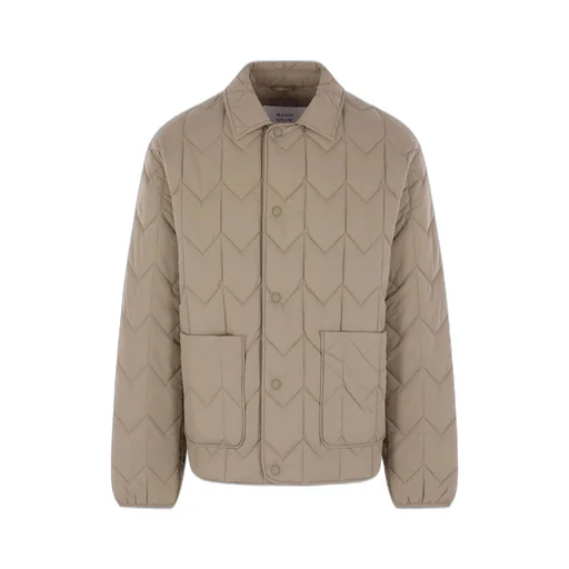 Maison Kitsuné Long Sleeved Quilted Padded Jacket