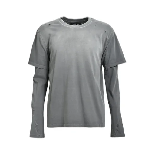 Sun Faded Double Layer Tee / Washed Blk