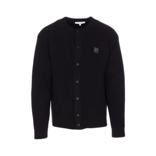 Maison Kitsuné Fox Head Ribbed Cardigan