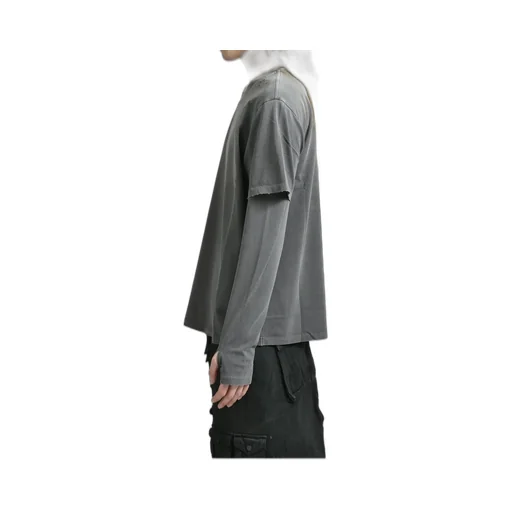 Sun Faded Double Layer Tee / Washed Blk