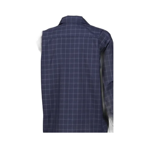 Tech Sports Open Collar Shirt L/S Nova Check / Nvy
