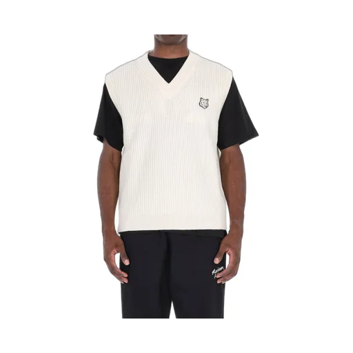 Maison Kitsuné Fox Head Ribbed Vest