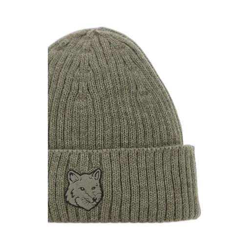 Maison Kitsuné Bold Fox Head Patch Knitted Beanie