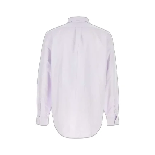 Maison Kitsuné Fox Head Embroidered Curved Hem Shirt